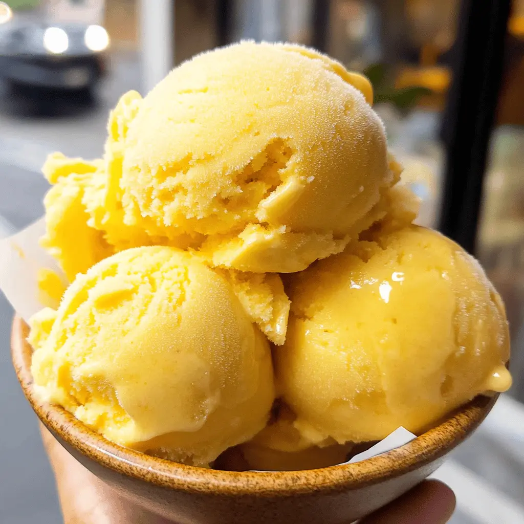 Easy 3-Ingredient Mango Ice Cream Recipe