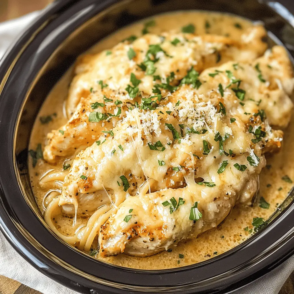 Say hello to your new favorite weeknight dinner! This 4 Ingredient Crockpot Garlic Parm Chicken is a simple, flavorful dish that comes together with minimal effort. Juicy chicken cooked in garlic and Parmesan delivers rich flavors that your family will love. Perfect for busy days or casual gatherings. Save this recipe to make mealtime a breeze!
