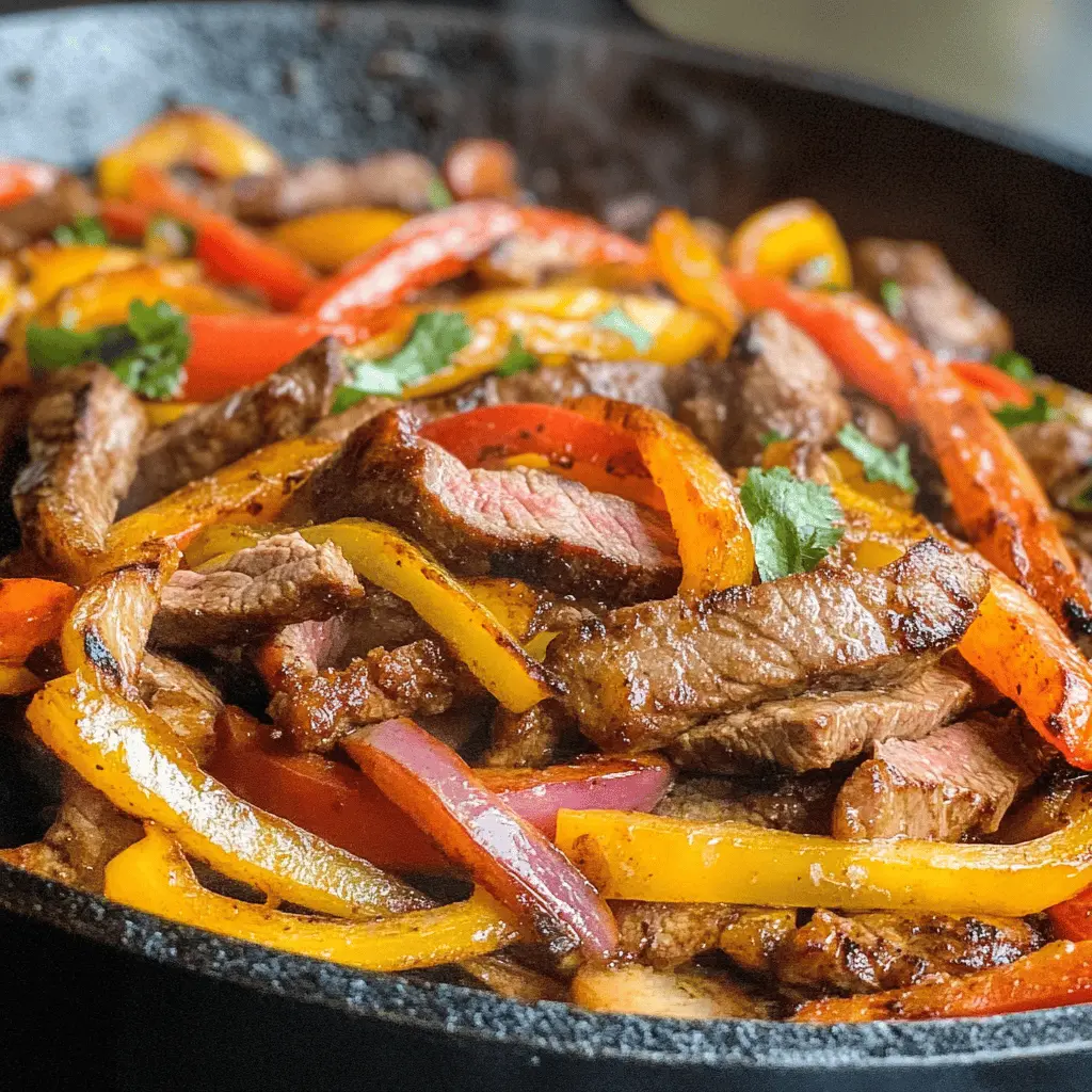 Get ready for a fiesta with these Blackstone Steak Fajitas! Juicy steak strips seared to perfection on a flat-top grill, paired with vibrant bell peppers and onions, all wrapped in warm tortillas. Perfect for a weeknight dinner or weekend gathering. Save this recipe for a flavorful meal that everyone will love!