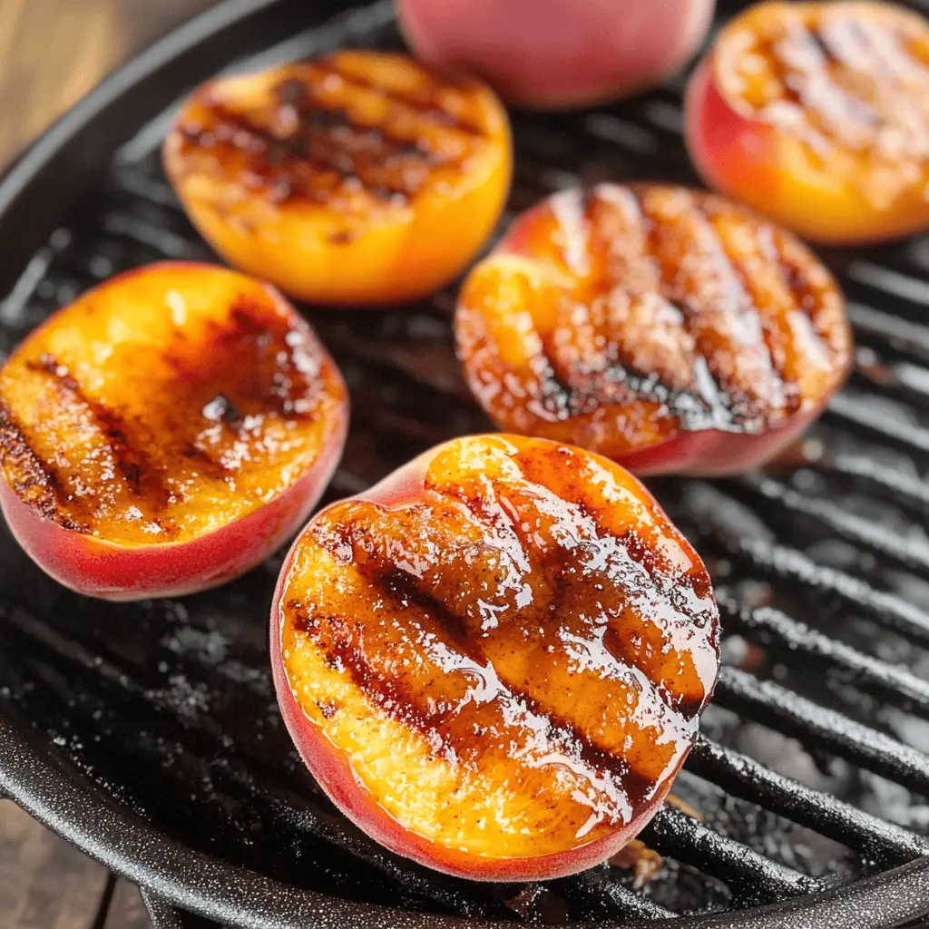 Sweet, juicy peaches caramelized to perfection on the grill! This Brown Sugar Grilled Peaches recipe combines the rich flavors of brown sugar and a hint of cinnamon, making it the perfect treat for summer gatherings or cozy evenings. Ready in just minutes, these peaches can elevate any meal. Save this delicious recipe to impress your friends and family!