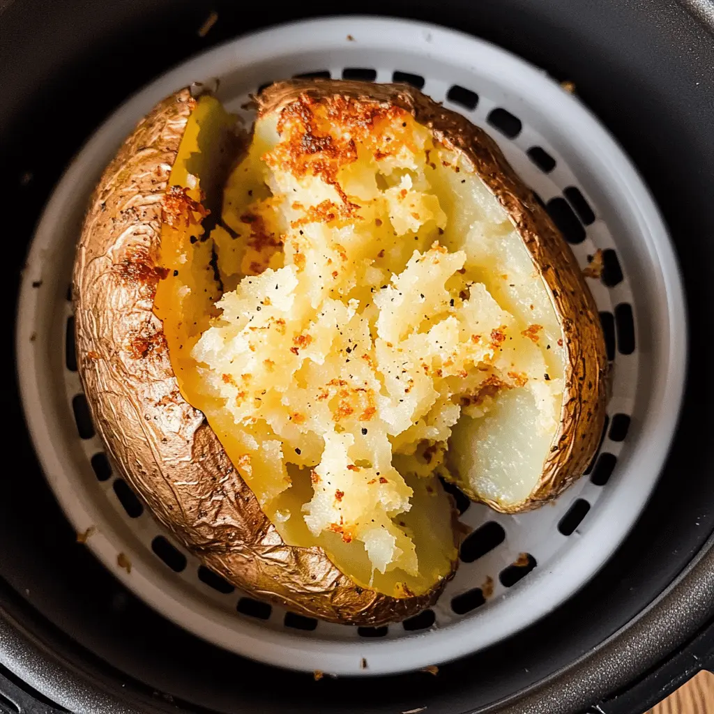 Get ready to enjoy perfectly crispy air fryer baked potatoes with a fluffy center! These potatoes are seasoned simply, making them a delightful side for any meal. Ideal for a quick weeknight dinner or a cozy gathering with friends, don't forget to save this recipe for your next potato craving!
