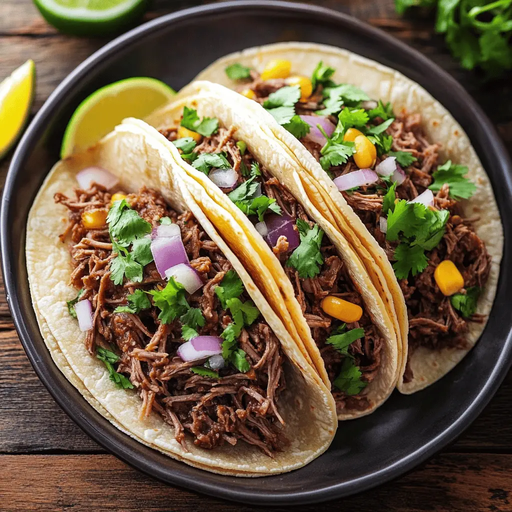 Make weeknight dinners easy with these delicious Crock Pot Mexican Shredded Beef Tacos! Tender beef, seasoned with zesty spices, cooks slowly to perfection. Fill warm tortillas with this flavorful meat, topped with fresh salsa and avocado. Perfect for Taco Tuesday or a family gathering. Save this recipe for a hassle-free meal that everyone will love!