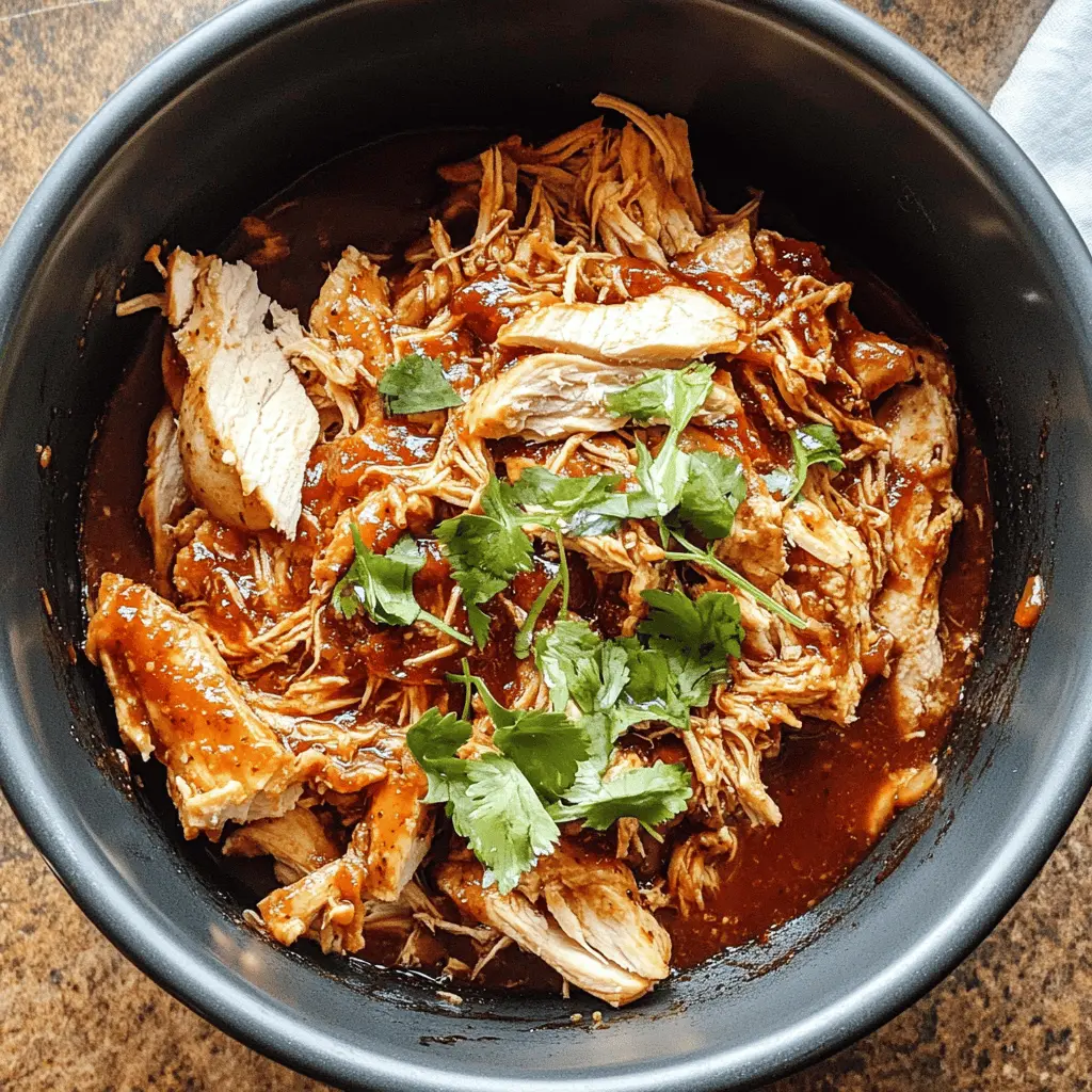 Get ready for an easy, delicious meal with this Crockpot BBQ Pulled Chicken! Tender chicken slow-cooked to perfection in a tangy BBQ sauce. Perfect for sandwiches, tacos, or as a main dish at your next gathering. This recipe is a time-saver and sure to impress your friends and family. Save this pin for a stress-free dinner idea that everyone will love!