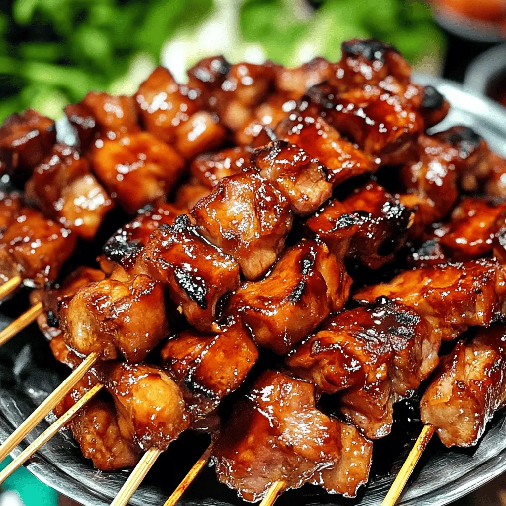 Treat yourself to a taste of the Philippines with this mouthwatering Filipino BBQ Pork recipe! Featuring tender marinated meat infused with a blend of sweet and savory flavors, this dish is perfect for summer cookouts or family gatherings. Save this recipe for your next BBQ and impress your friends with this delicious twist on grilling!