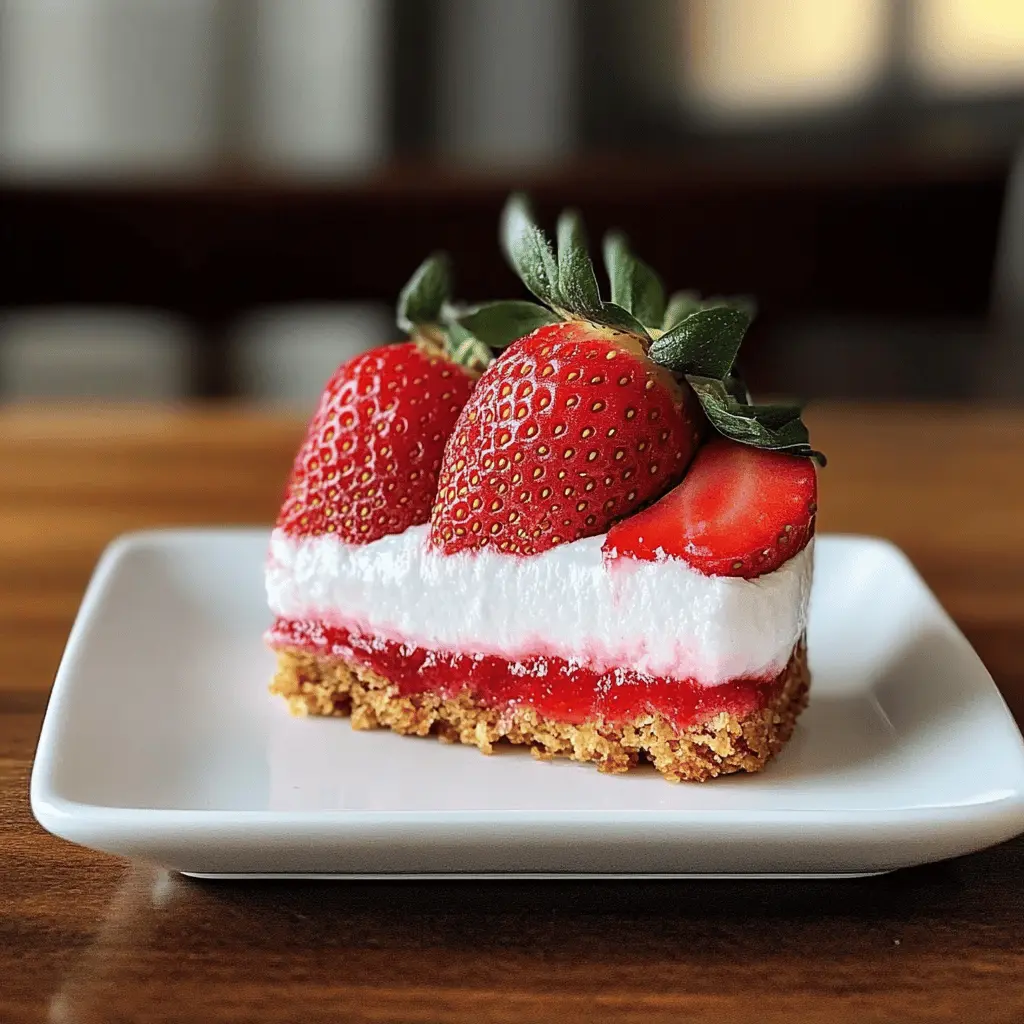 Brighten your day with this Fresh Strawberry Yum Yum recipe! Made with juicy strawberries, fluffy cream, and a hint of vanilla, it's the perfect sweet treat for any occasion. Impress your family and friends at gatherings or enjoy a delightful dessert at home. Save this easy recipe to add a burst of flavor to your next dessert night!