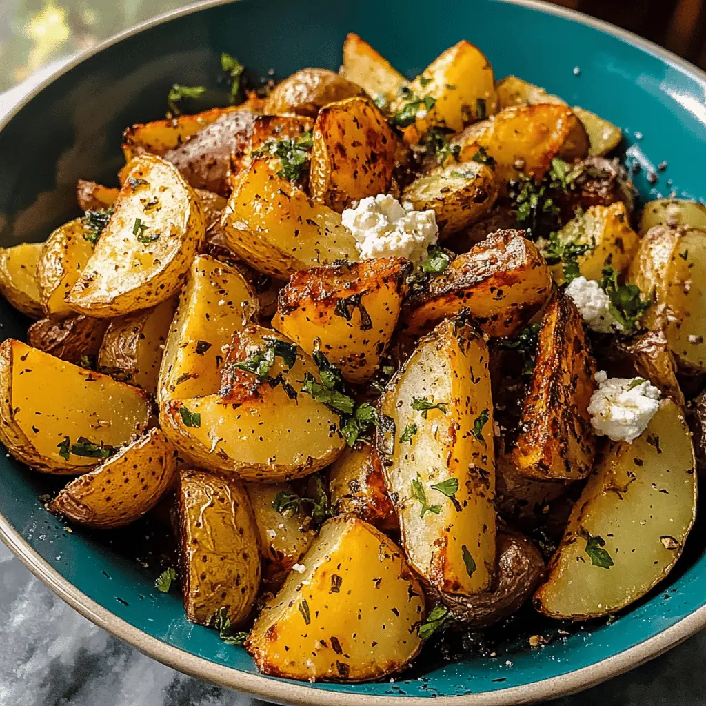 Crispy on the outside and fluffy on the inside, these Greek Roasted Potatoes are a must-try! With a blend of olive oil, garlic, and fresh herbs, they add a burst of flavor to any meal. Perfect for dinners, BBQs, or as a tasty side dish. Save this recipe to enjoy these delightful potatoes at your next gathering!