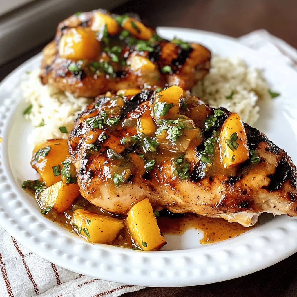 Juicy grilled chicken pairs perfectly with a sweet and smoky peach chipotle sauce! This recipe highlights the vibrant flavors of ripe peaches and spicy chipotle, creating a delightful taste experience. Perfect for summer barbecues or a cozy dinner at home. Save this delicious recipe for your next meal and impress your friends and family!