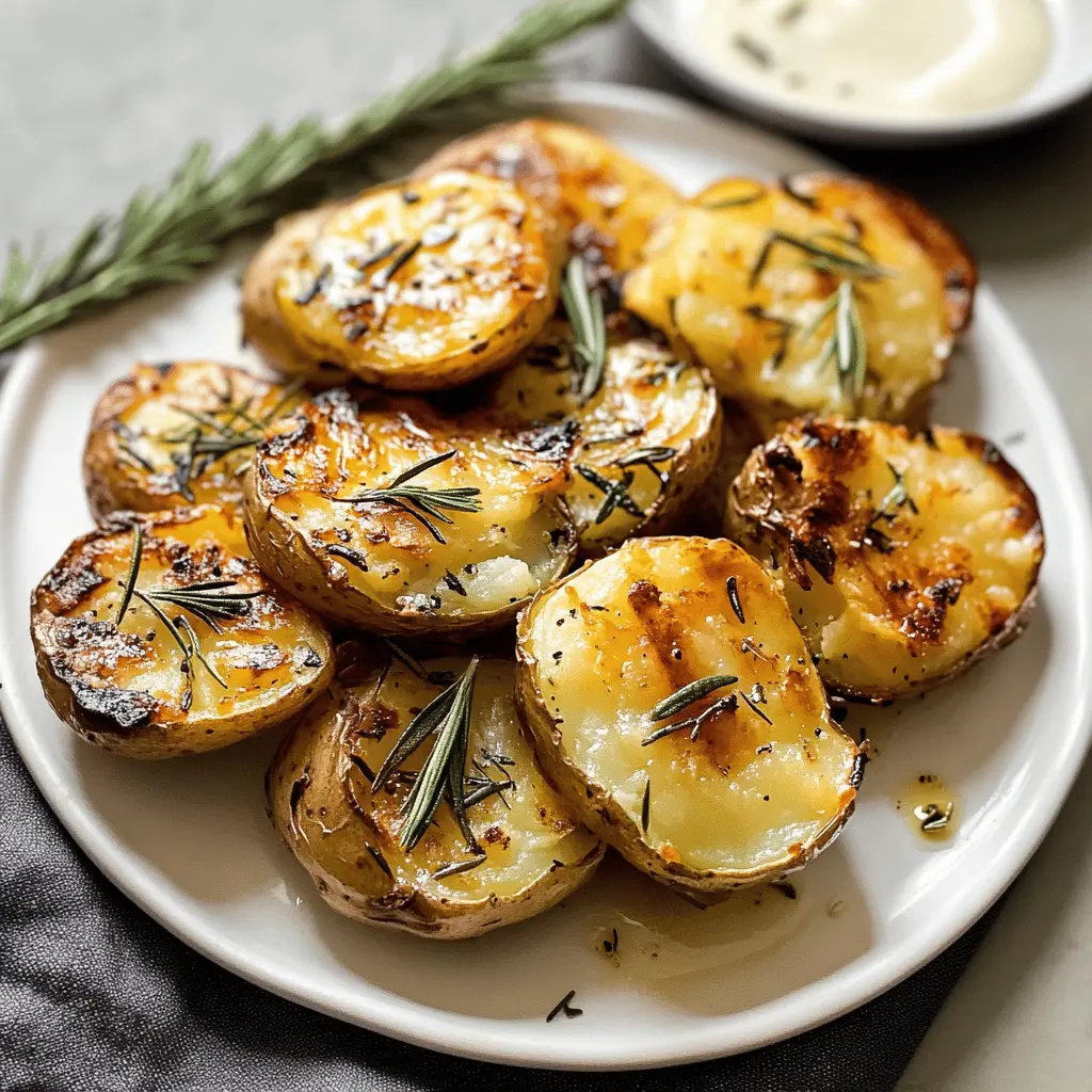Get ready to elevate your side dish game! These Grilled Garlic Rosemary Smashed Potatoes are a perfect blend of crispy, tender, and aromatic flavors. With fresh garlic and fragrant rosemary, this recipe is ideal for barbecues and family dinners alike. Save it for your next cookout and impress your guests with this delicious twist on a classic favorite!