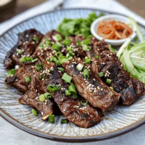 Get ready to impress your taste buds with these flavorful Grilled Korean Short Ribs! Marinated in a rich blend of soy sauce, garlic, and sesame, these tender ribs are perfect for your next BBQ or special gathering. Easy to make and full of authentic Korean flavors, everyone will be asking for seconds. Save this recipe for a mouthwatering meal that’s sure to please!