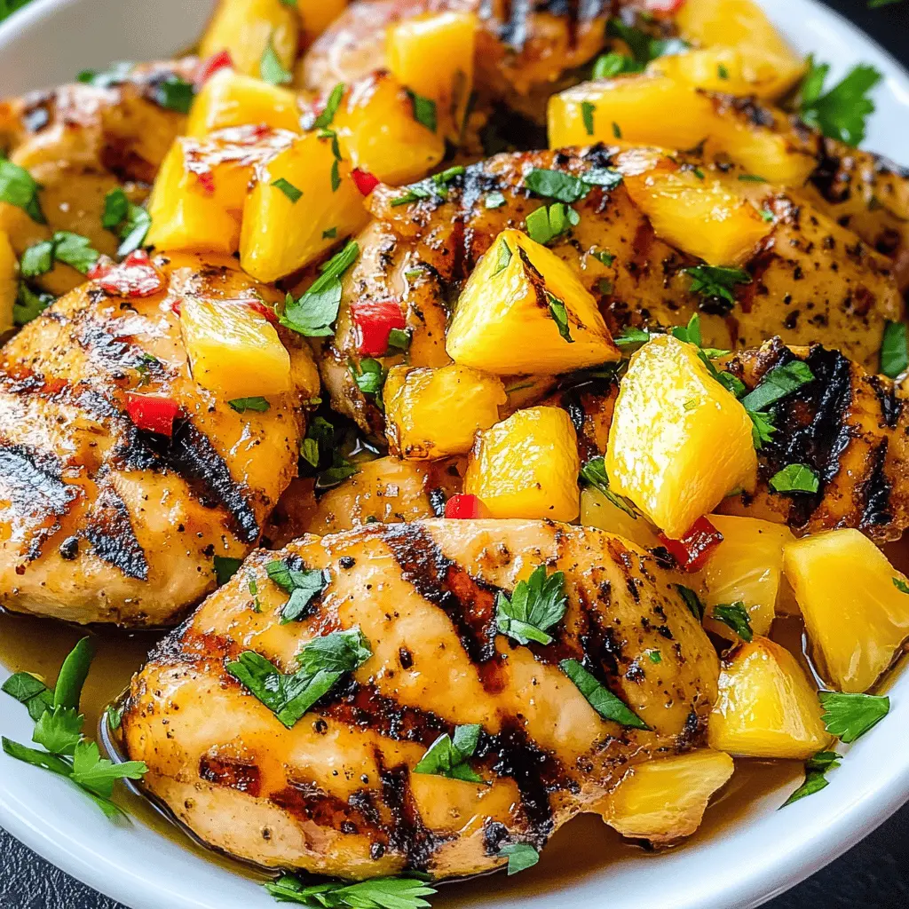 Get ready for a tropical delight with this Grilled Mango Pineapple Chicken! Bursting with sweet and tangy flavors, this easy recipe features juicy chicken marinated in a delicious mango-pineapple blend. Perfect for summer barbecues, family dinners, or meal prep! Save this pin to make a flavorful dish that will impress your guests!