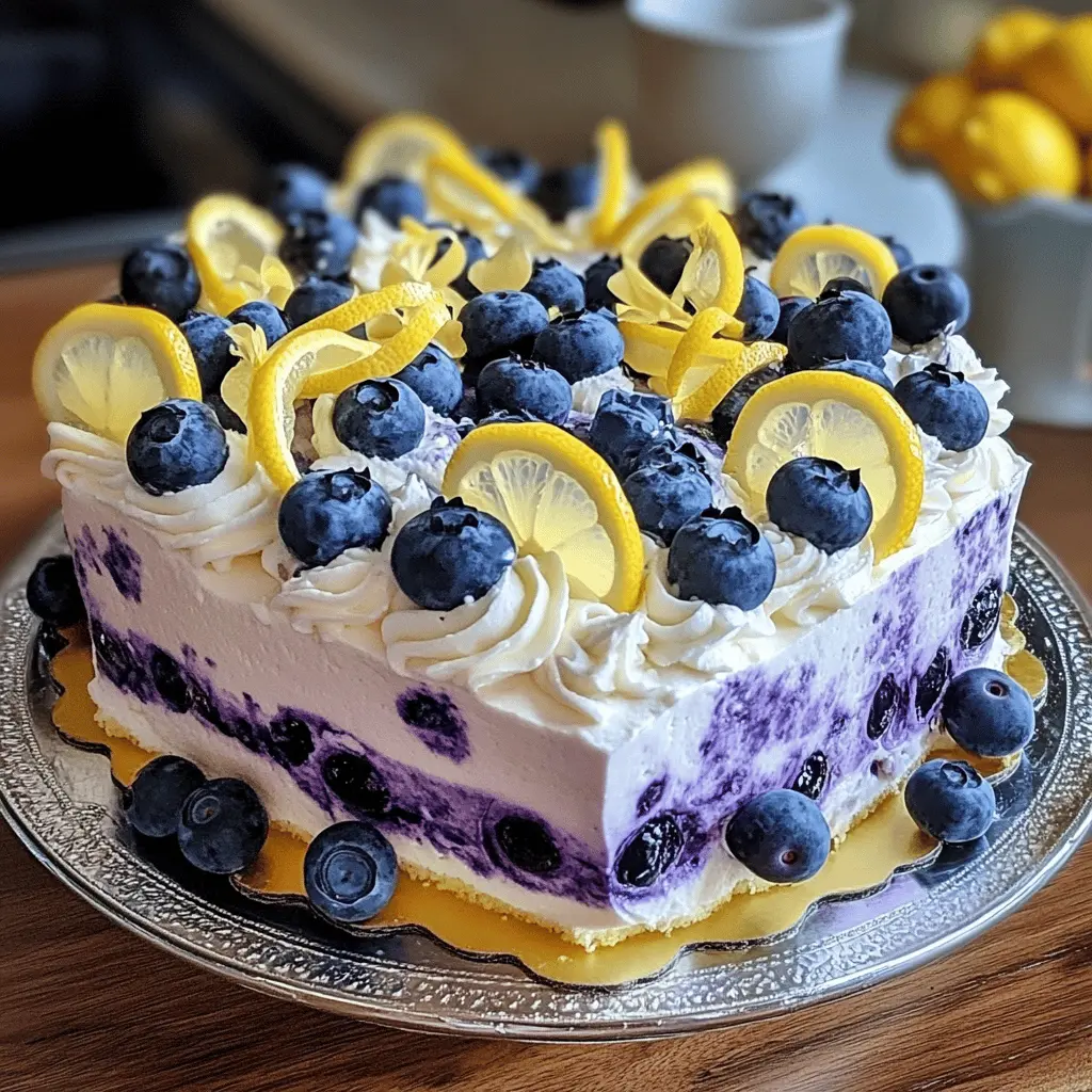 Brighten your dessert table with this No-Bake Lemon Dazzling Blueberry Cream Cake! This creamy, tangy cake is bursting with fresh blueberries and zesty lemon flavor, making it a perfect summer treat. Easy to prepare and perfect for gatherings, you’ll want to save this recipe for your next celebration or casual get-together!
