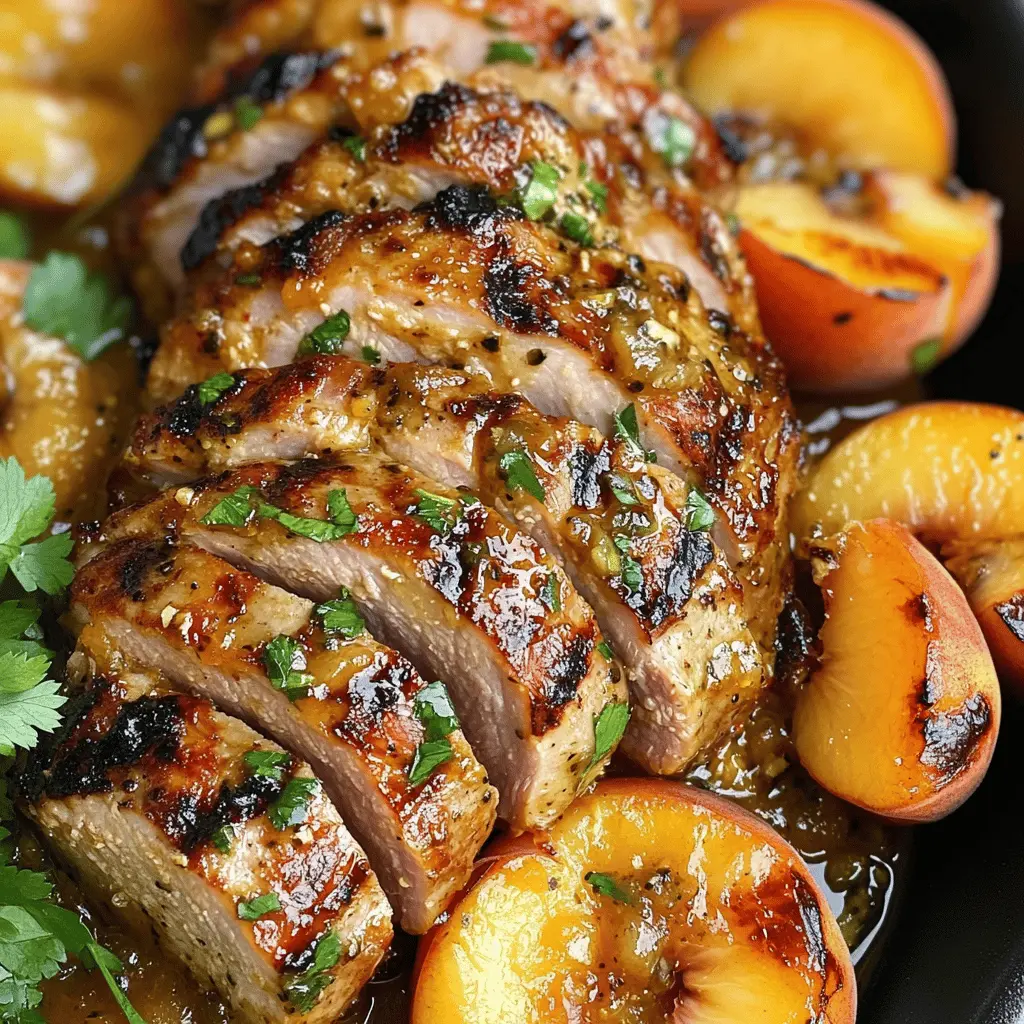 Juicy pork tenderloin meets sweet, grilled peaches in this delightful recipe! Perfectly seasoned and bursting with flavor, this dish is great for summer barbecues or cozy family dinners. Save this Peach Grilled Pork Tenderloin recipe for your next gathering and impress your guests with a meal that’s as delicious as it is easy to prepare!