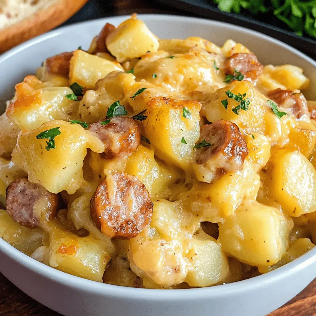 This Slow Cooker Sausage and Potato Casserole is the perfect comfort food for busy weeknights! With savory sausage, tender potatoes, and a blend of delicious herbs, it's an easy and hearty dish that the whole family will love. Save this recipe for your next cozy dinner or potluck gathering!