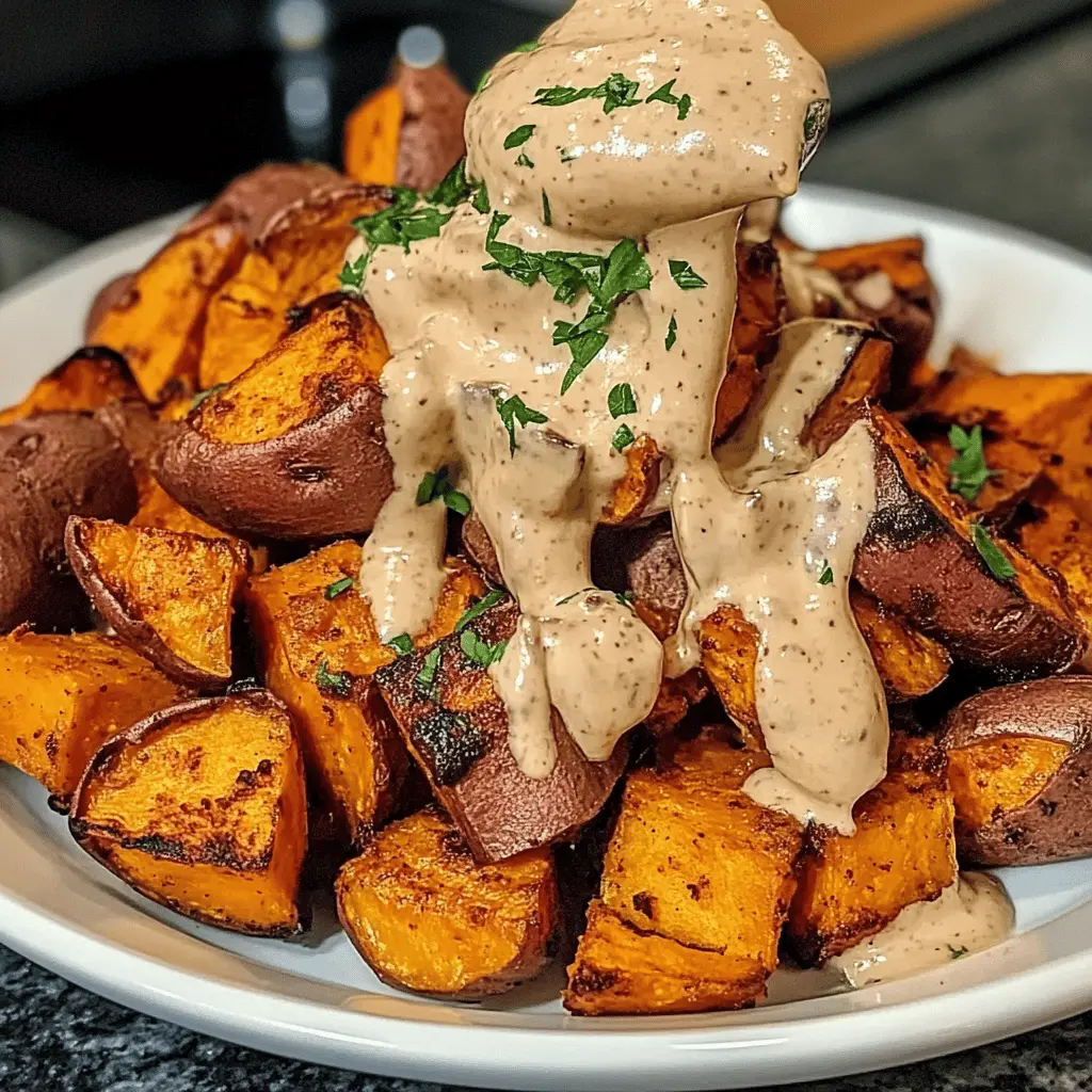 Add a burst of flavor to your dinner with these Smoky Roasted Sweet Potatoes paired with creamy Chipotle Mayo! The sweet and smoky combination creates a perfect side dish. Ideal for weeknight meals or gatherings, this recipe will impress your family and friends. Don't forget to save this pin for a delightful recipe that you'll want to make again and again!