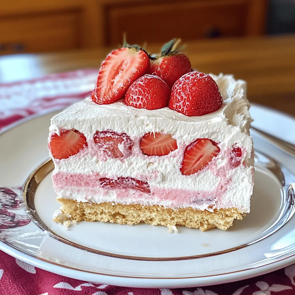 Looking for a refreshing dessert that’s perfect for any occasion? This no-bake Strawberry Icebox Cake is creamy, fruity, and incredibly easy to whip up! Layered with luscious whipped cream and fresh strawberries, it’s a crowd-pleaser that requires minimal effort. Save this delightful recipe for your next gathering or summer celebration!
