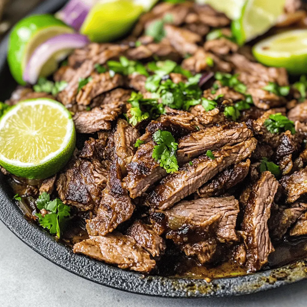 Make your next taco night unforgettable with this best carne asada recipe! Featuring tender marinated flank steak infused with zesty lime, garlic, and spices, this dish is bursting with flavor. Perfect for grilling or broiling, serve it with fresh tortillas and your favorite toppings. Save this recipe for your next gathering or backyard barbecue!