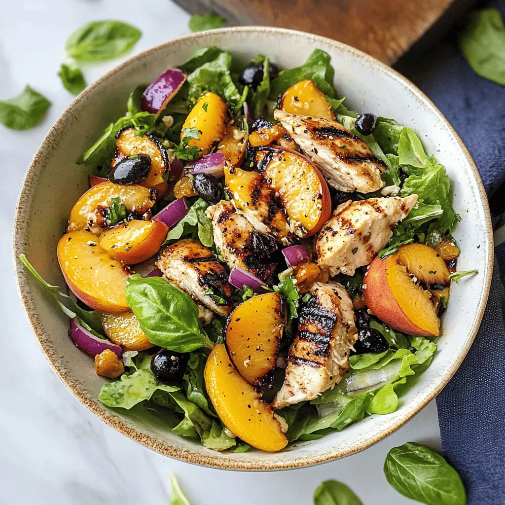 Savor the taste of summer with this Ultimate Grilled Peach Chicken Salad! Featuring juicy grilled peaches, tender chicken, and fresh greens, this salad is a perfect blend of sweet and savory. Enjoy it as a light lunch or a refreshing dinner option. Don’t forget to save this recipe for your next backyard barbecue or picnic!
