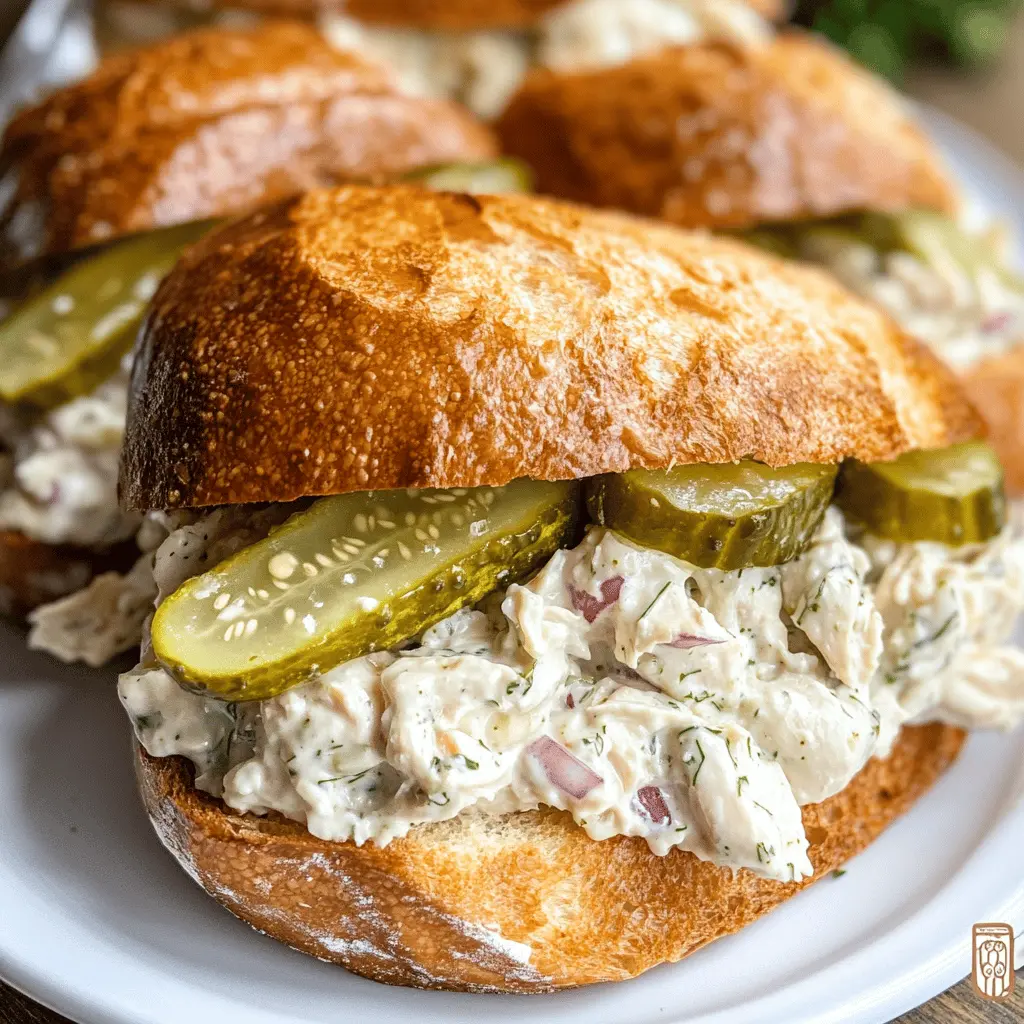 Easy Dill Pickle Chicken Salad Sandwich Recipe