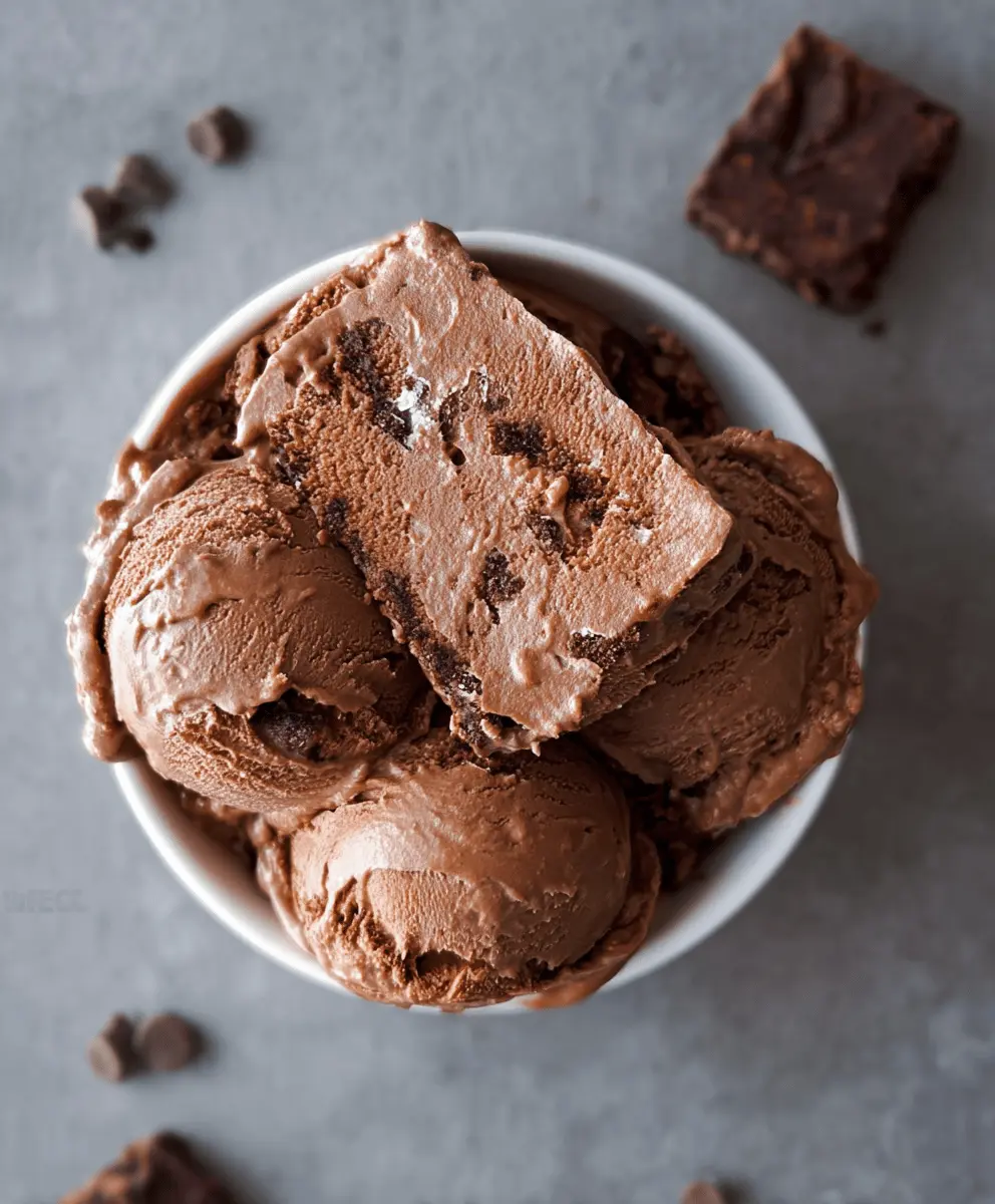 Easy Brownie Fudge Swirl Ice Cream Recipe