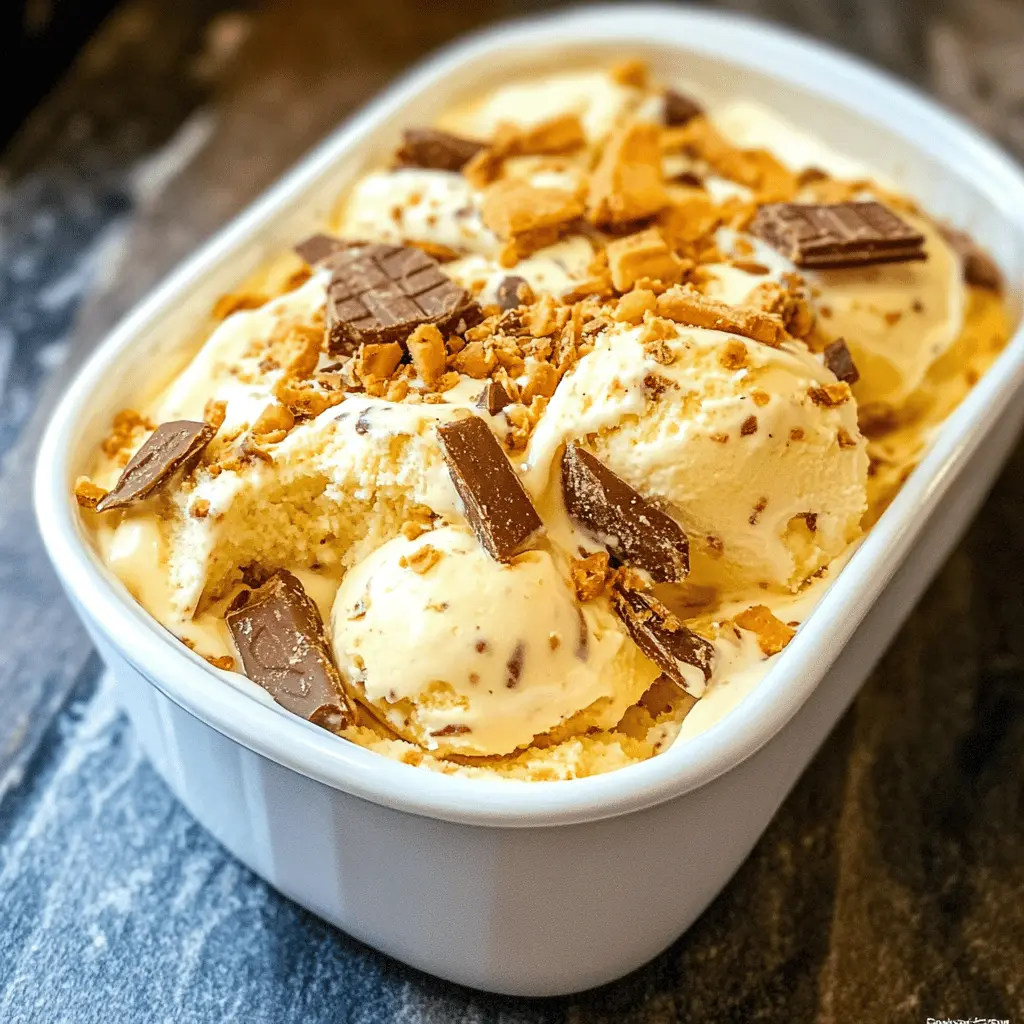 Easy Homemade Butterfinger Ice Cream Recipe