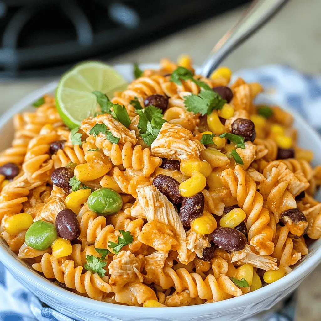 Easy Zesty Chicken Enchilada Pasta Salad Recipe