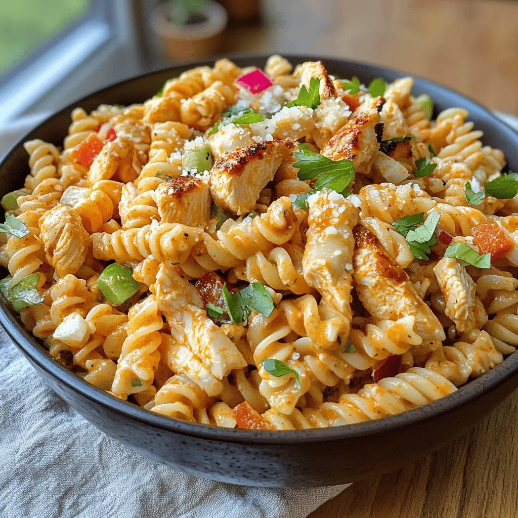 Easy Buffalo Chicken Pasta Salad Recipe