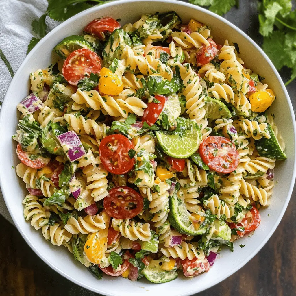 Easy Cilantro Lime Pasta Salad Recipe