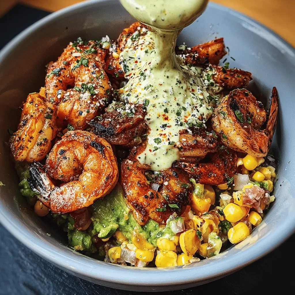 Easy Grilled Shrimp Bowl with Avocado and Corn Salsa