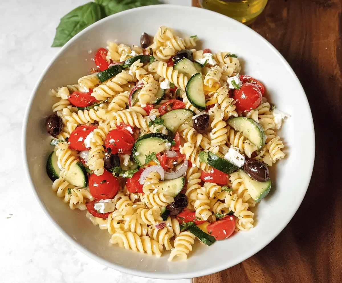 Easy Refreshing Mediterranean Pasta Salad Recipe