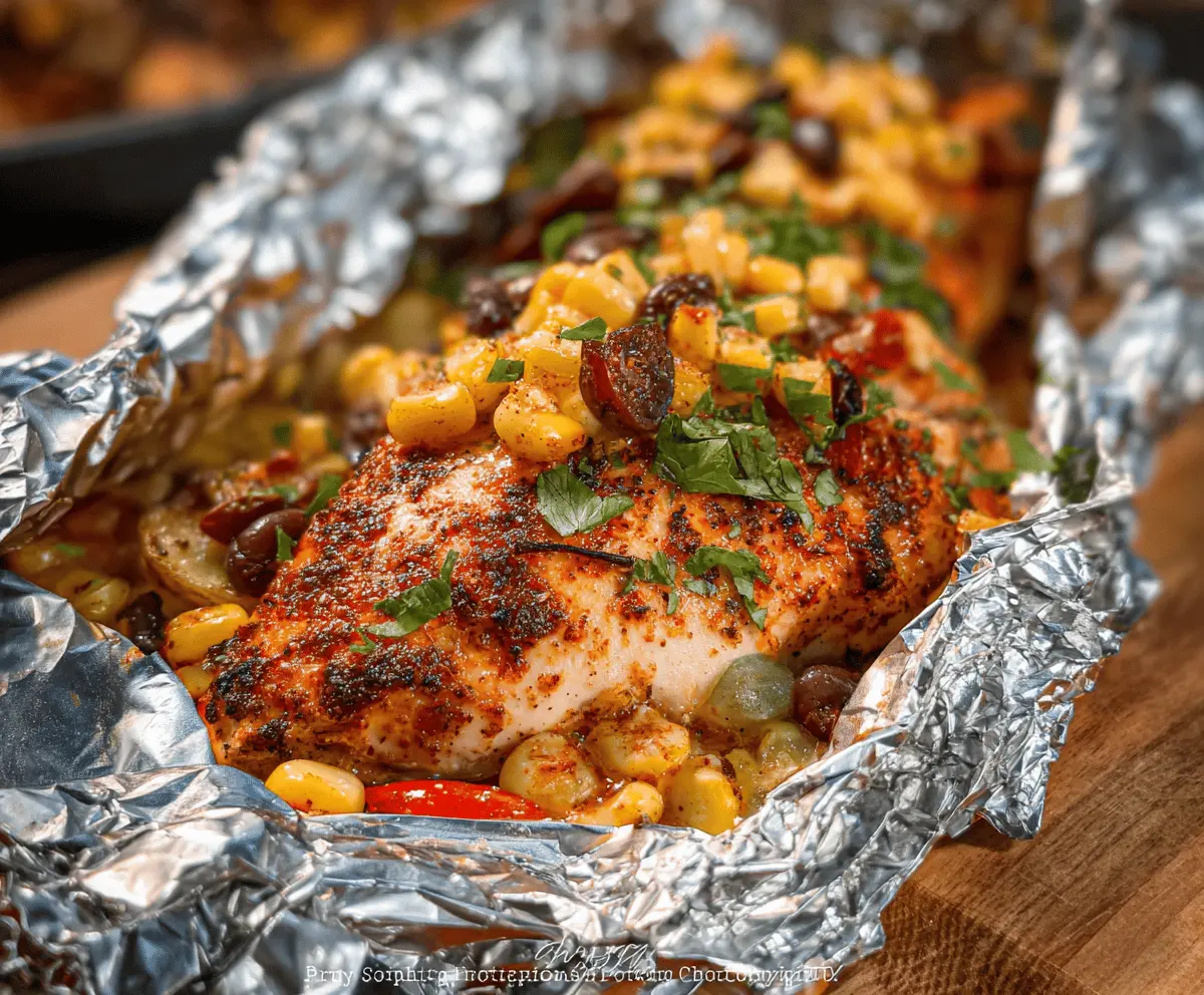 Easy Santa Fe Chicken Foil Packets for Quick Dinners