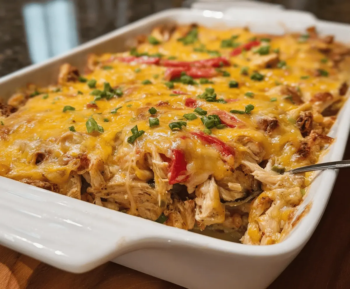 Easy Cheesy Chicken Fajita Casserole Recipe