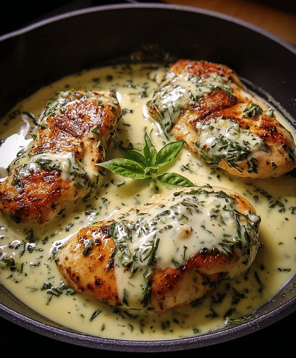 Easy Mozzarella Chicken in Creamy Basil Sauce