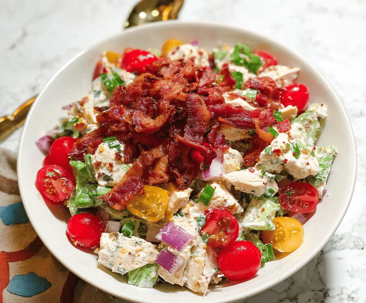 Easy BLT Chicken Salad Recipe for Lunch
