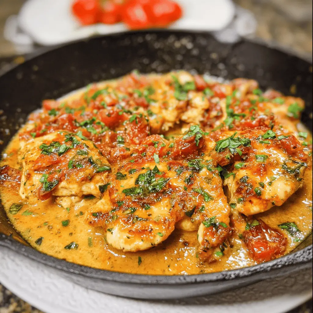 Easy Keto Tomato Basil Chicken Skillet
