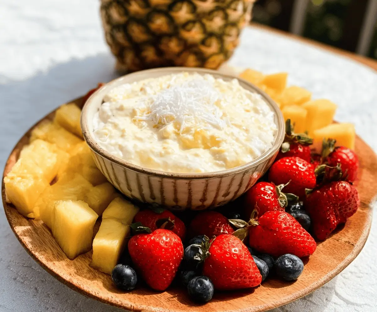 Easy Piña Colada Fruit Dip Recipe