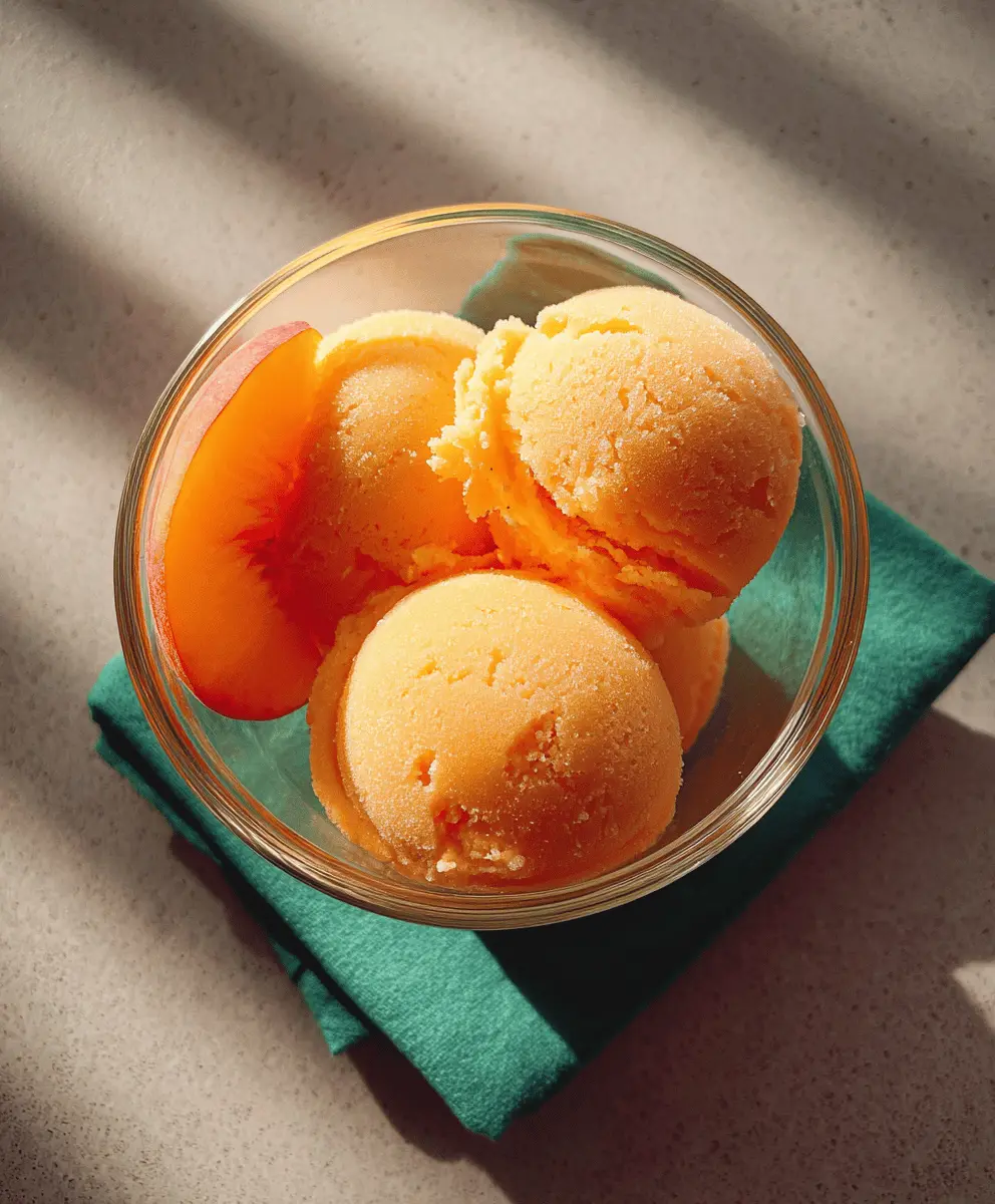 Easy Homemade Peach Sorbet Recipe