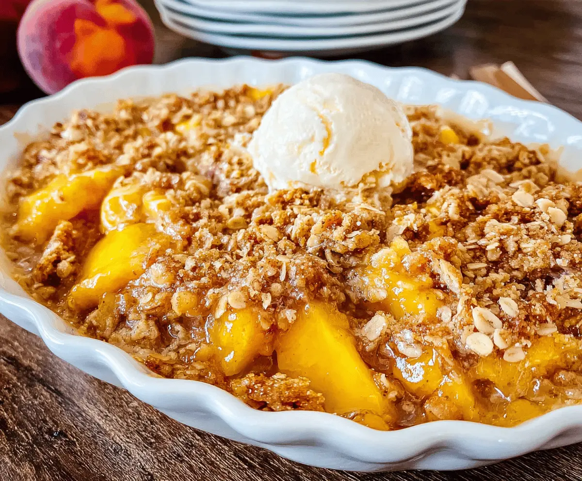 Easy Homemade Peach Crisp Recipe