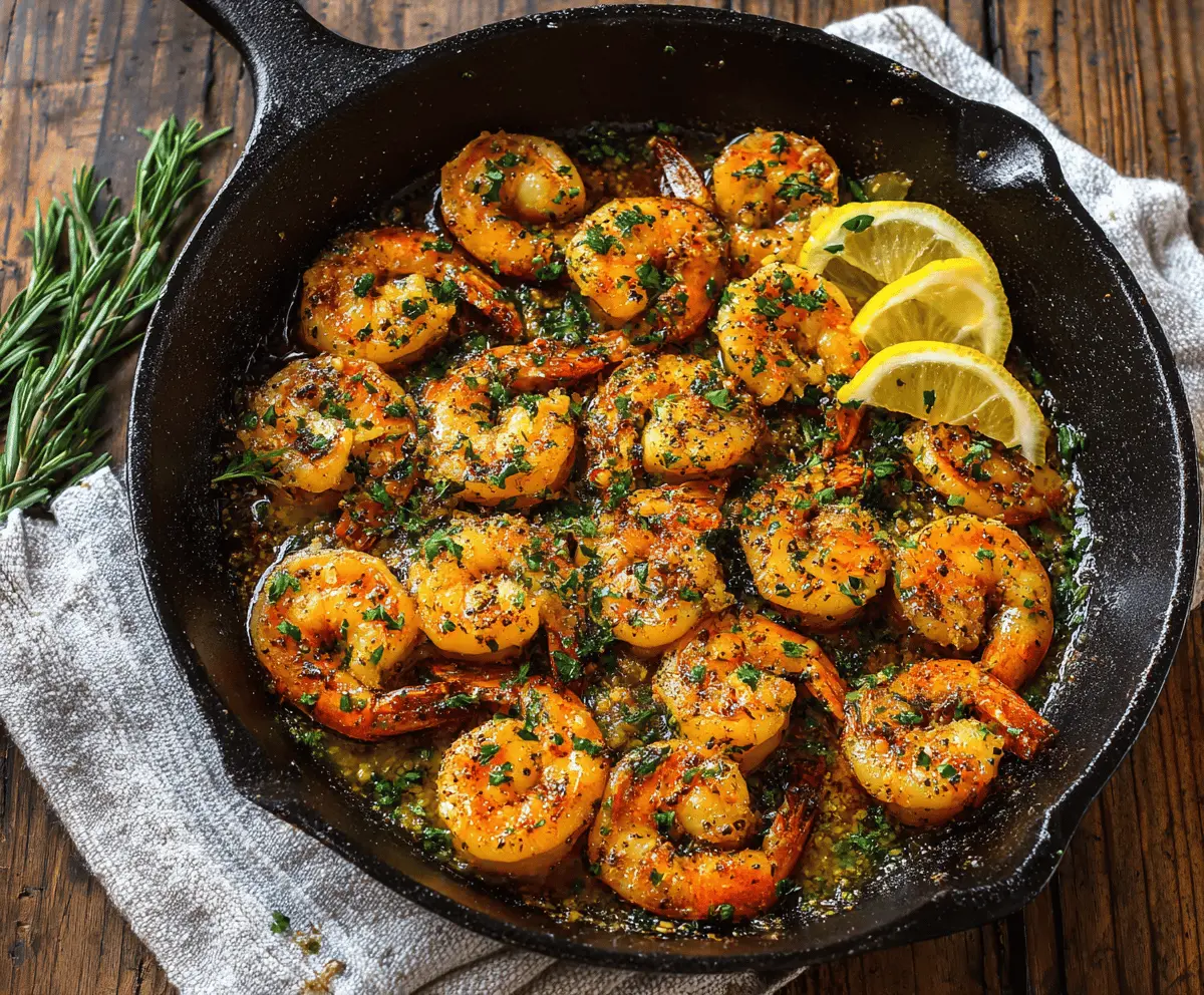 Garlic Butter Shrimp Skillet