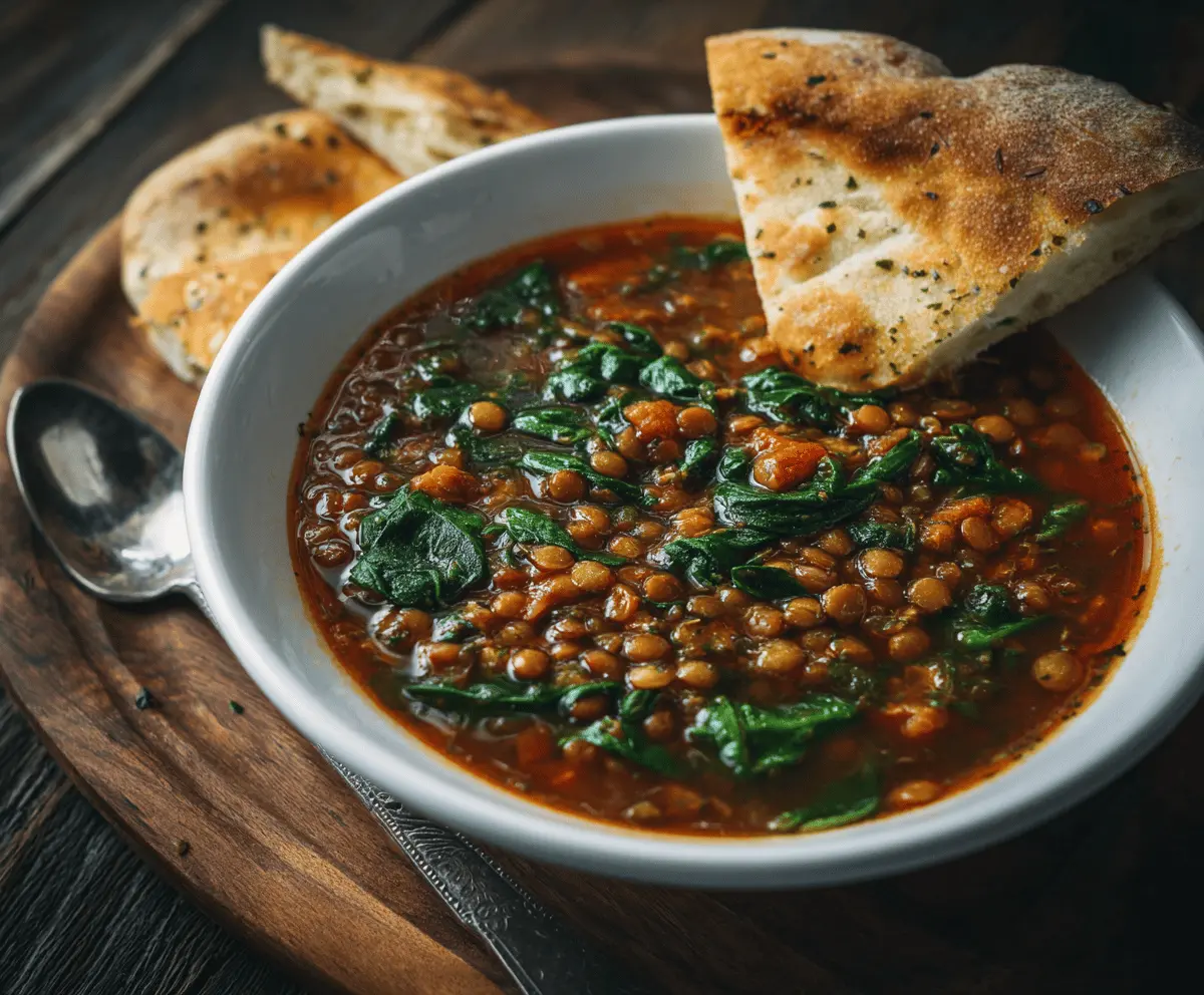 Lentil Soup with Spinach