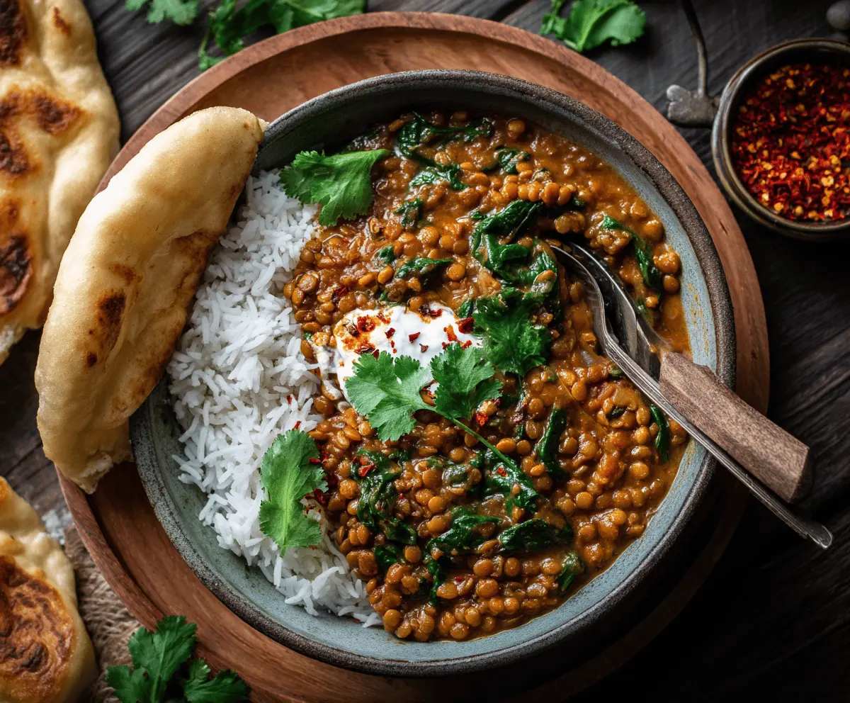 Lentil and Spinach Curry