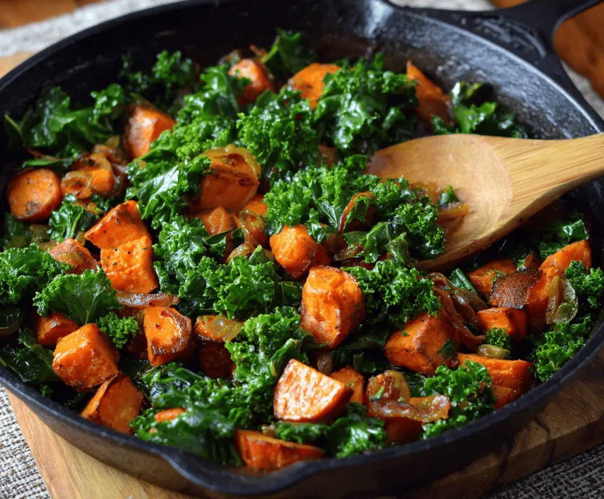 Sweet Potato and Kale Skillet