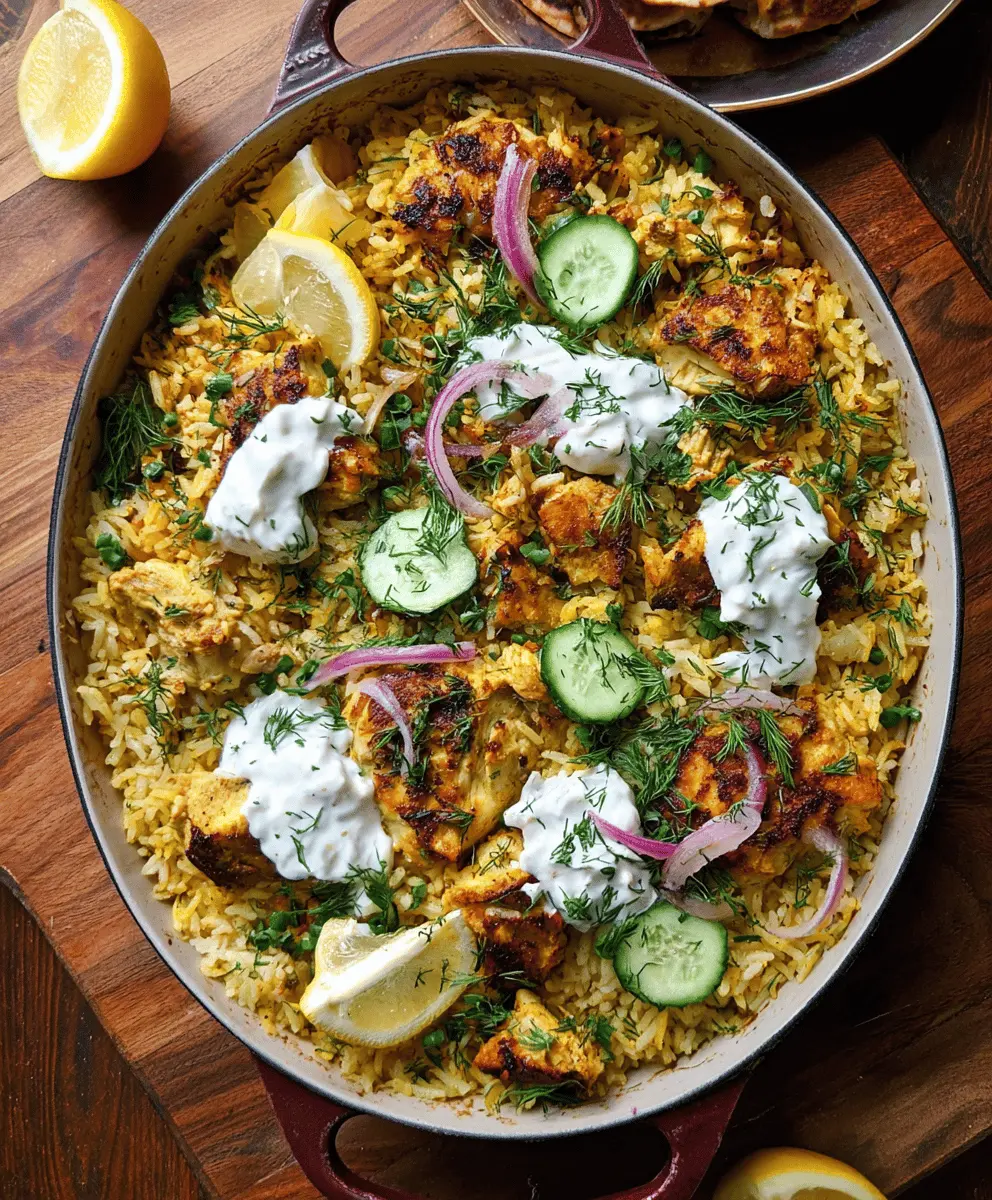 Easy Dump and Bake Chicken Tzatziki Rice