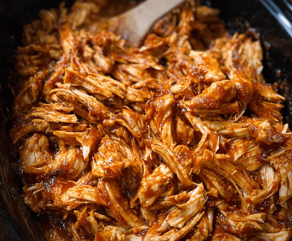 Easy Crockpot BBQ Pulled Chicken Recipe