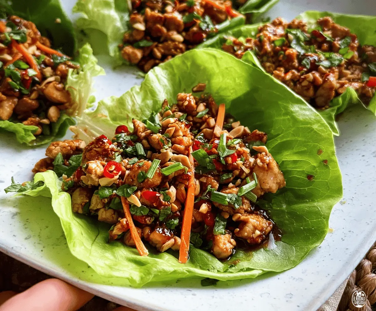 Easy Thai Chicken Lettuce Wraps for Healthy Meals
