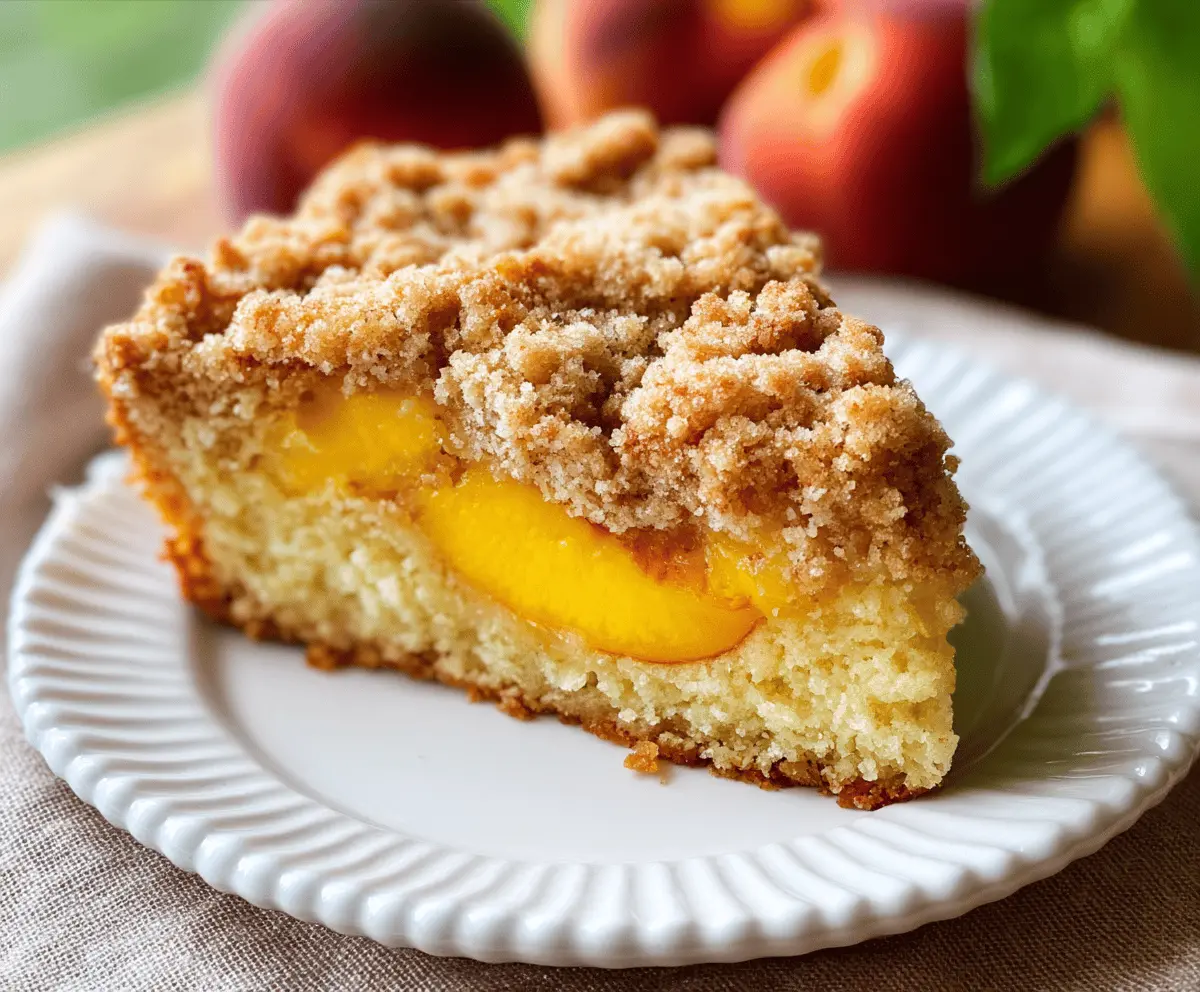 Easy Southern Peach Crumb Cake Recipe