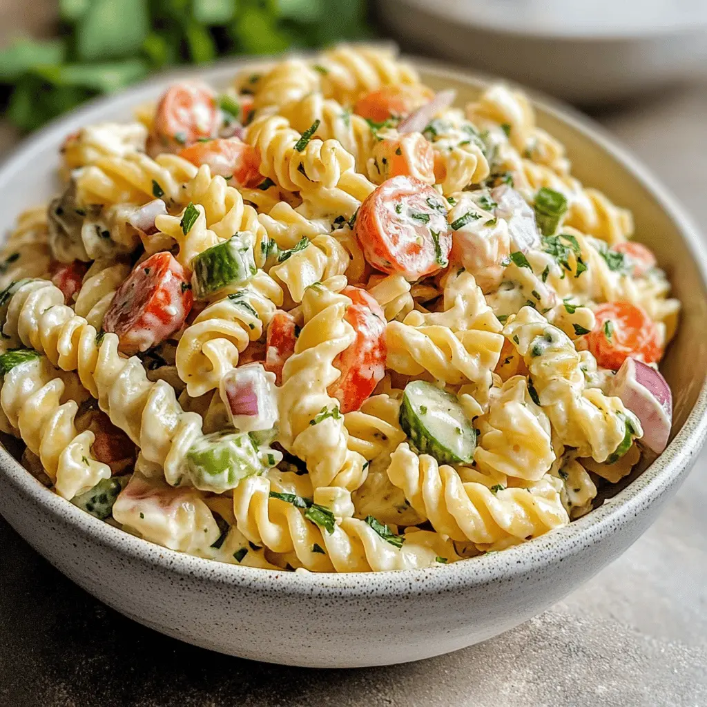 Easy Creamy Pasta Salad Recipe