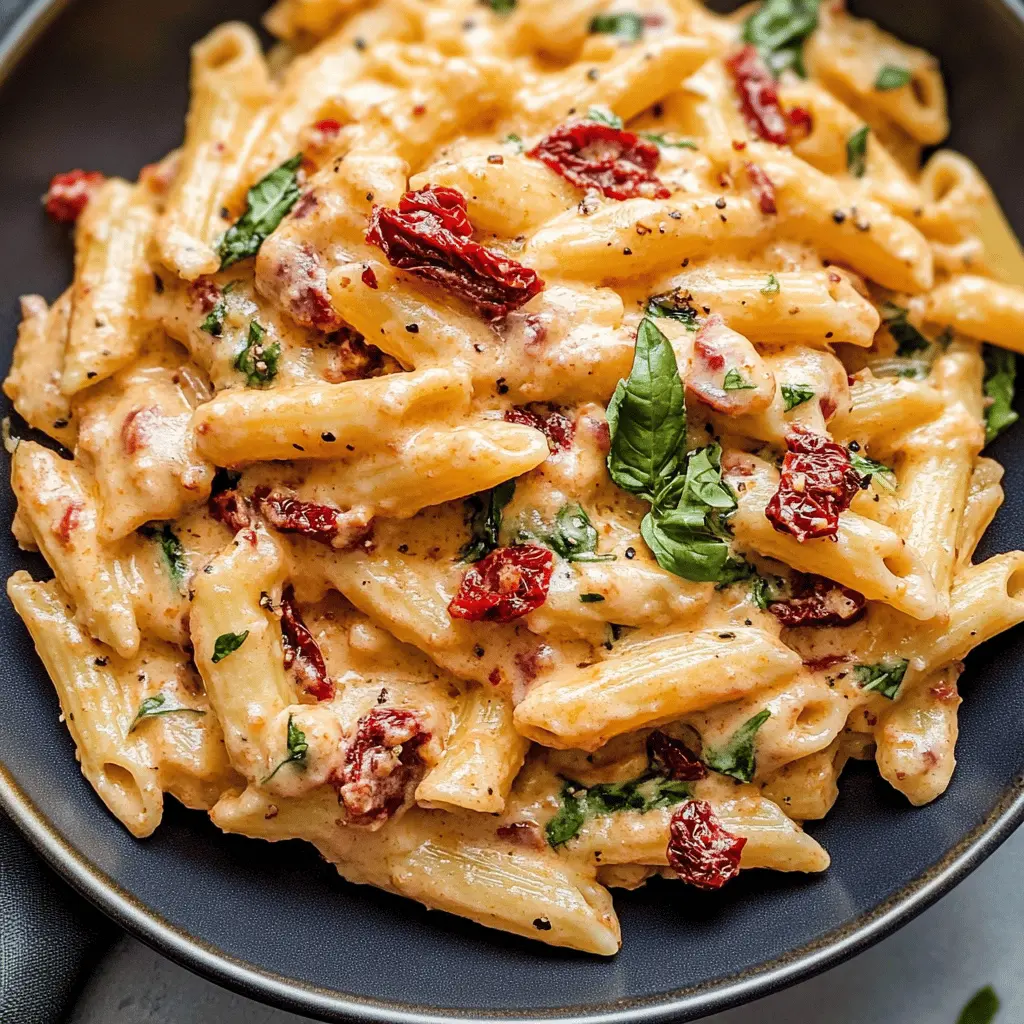 Easy Creamy Sun Dried Tomato Pasta Recipe