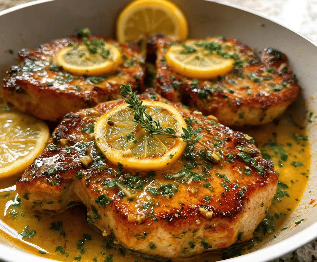 Easy Savory Lemon Butter Pork Chops Recipe
