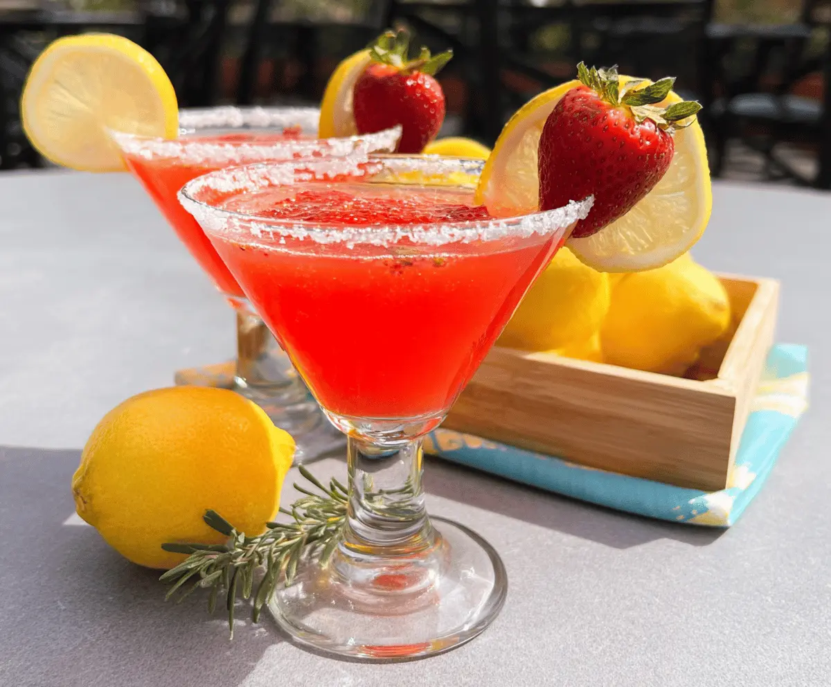 Refreshing Strawberry Lemon Drop Martini Recipe