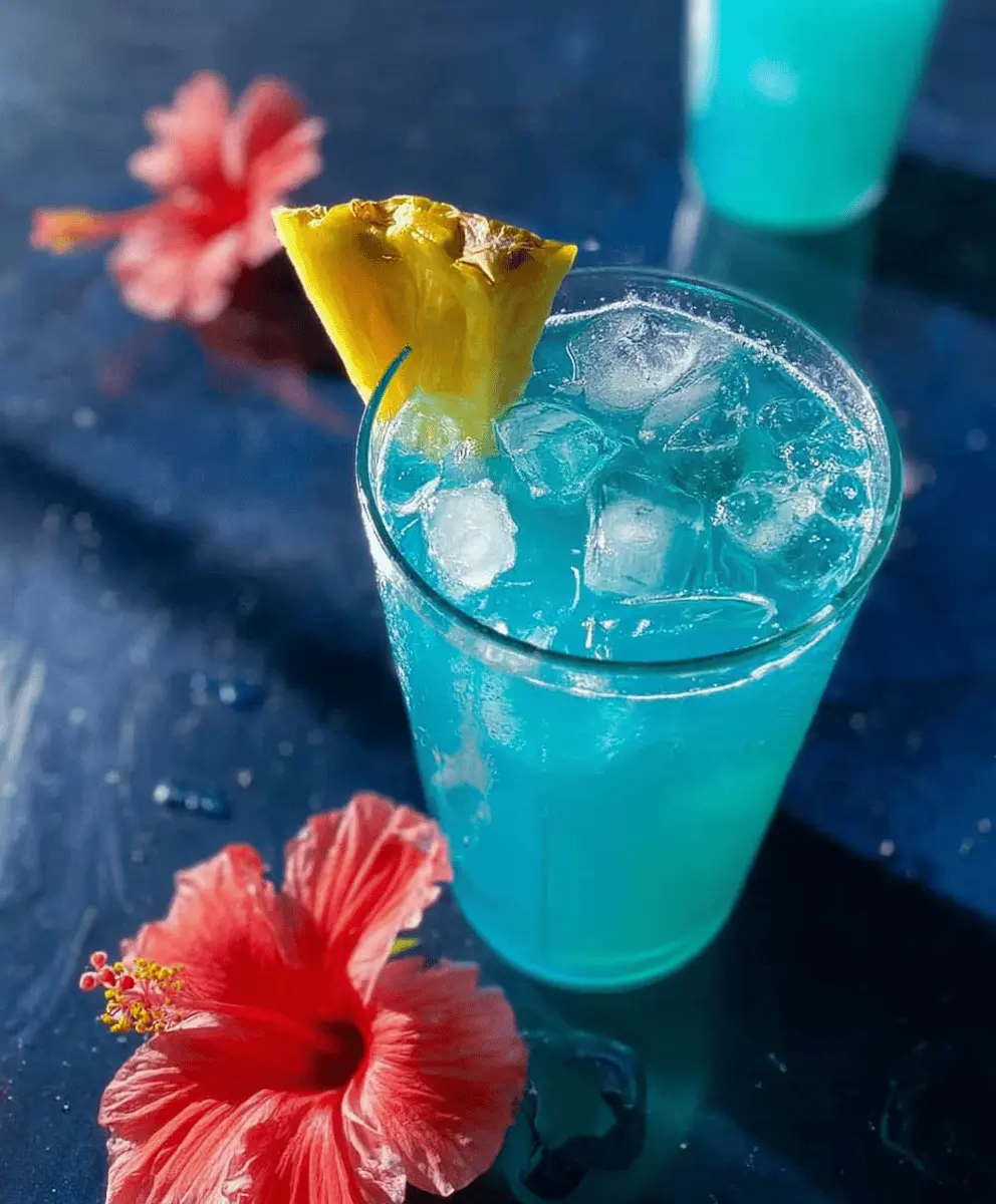 Refreshing Blue Hawaiian Mocktail Recipe